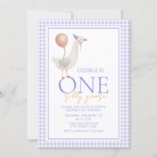 Invitation Premier anniversaire d'une petite oie drôle