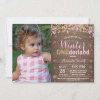 Premier Anniversaire Fille Hiver Onederland Rose e