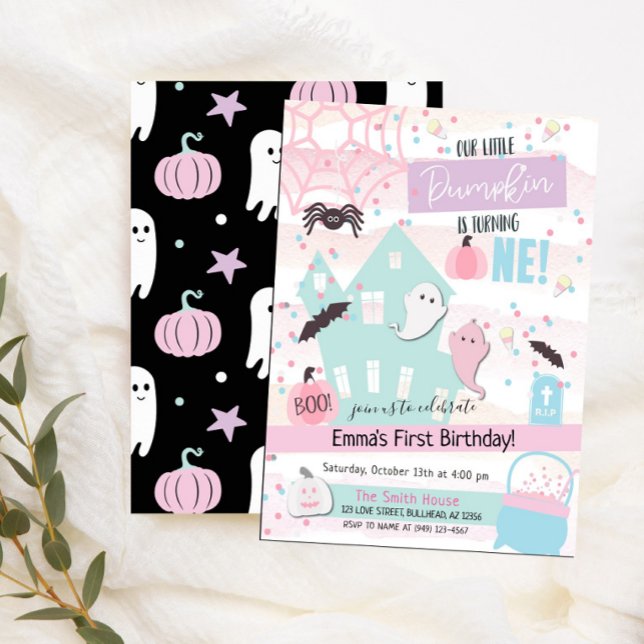 Invitation Premier anniversaire Halloween de Little Pumpkin p (Créateur téléchargé)