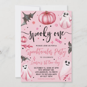 Invitation Premier anniversaire Halloween Spooky One
