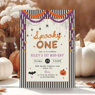 Invitation Premier anniversaire Halloween Spooky One