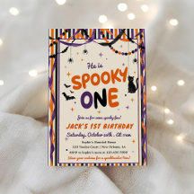 Premier anniversaire Halloween violet et orange Sp
