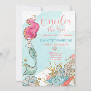 Invitation Premier anniversaire ONEder Sea Mermaid Anniversai