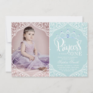 Invitation Premier anniversaire Royal Little Princess Photo
