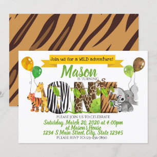 Invitation Premier anniversaire Safari