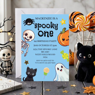 Invitation Premier anniversaire Spooky One fête d'Halloween