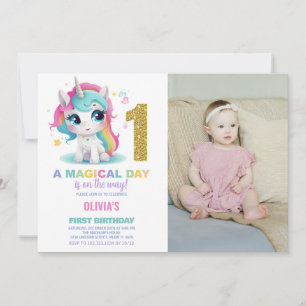 Invitation Premier anniversaire Unicorn Anniversaire Invitati