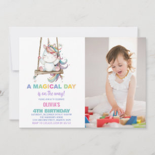 Invitation Premier anniversaire Unicorn Anniversaire Invitati