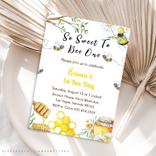 Invitation Premier Jour D'Abeille Si Doux À Être Un Anniversa