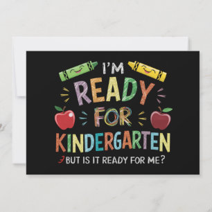 Invitation Premier jour de maternelle amusant pour les enfant