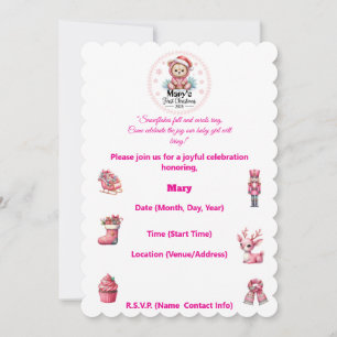 Invitation Premier Noël du bébé - Personnalisé et modifiable 