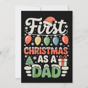 Invitation Premier Noël en tant que papa Nouvel homme Xmas Li