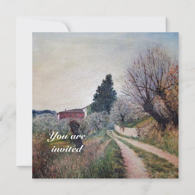 Invitation PREMIER PRINTEMPS À VERNALESE / Paysage de Toscane (Devant)