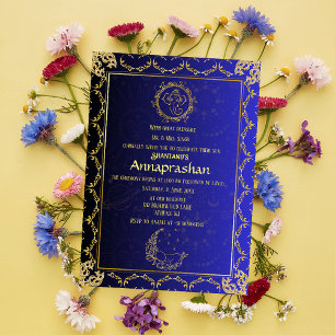 Invitation Premier Riz "Annaprashan" Bébé indien