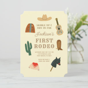 Invitation Premier Rodéo Cow-boy Western Premier Anniversaire