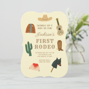 Invitation Premier Rodéo Cow-boy Western Premier Anniversaire