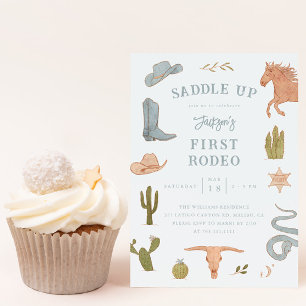 Invitation Premier Rodeo Cowboy Boy Anniversaire