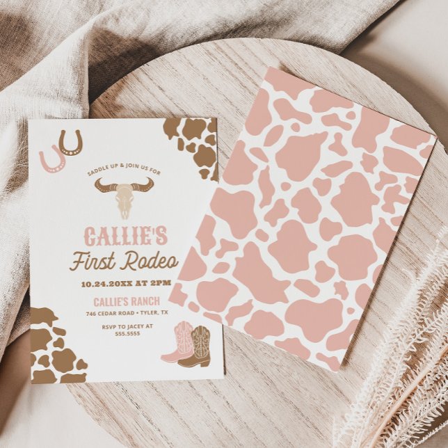 Invitation Premier Rodéo Cowgirl anniversaire (Créateur téléchargé)