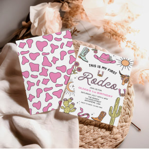 Invitation Premier Rodéo Rose Occidental 1er Anniversaire