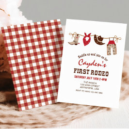 Invitation Premier Rodéo Western Cowboy Premier anniversaire