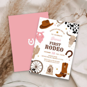 Invitation Premier Rodéo Western Wild West Girl Premier anniv