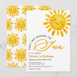Invitation Premier Tour Autour du Soleil 1er Anniversaire