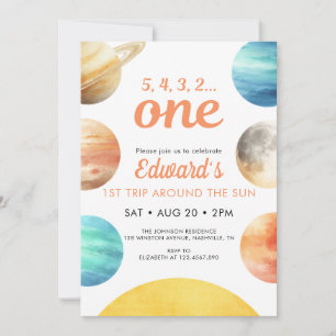 Invitation Premier Tour Autour Du Soleil Espace 1er Anniversa