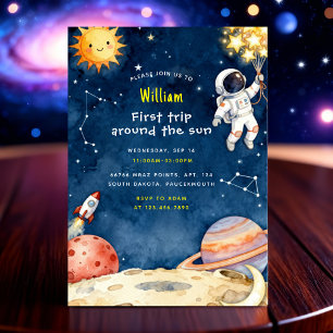 Invitation Premier tour du soleil pour son 1er anniversaire
