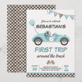 Invitation Premier Voyage Autour De La Piste Voiture 1Er Anni