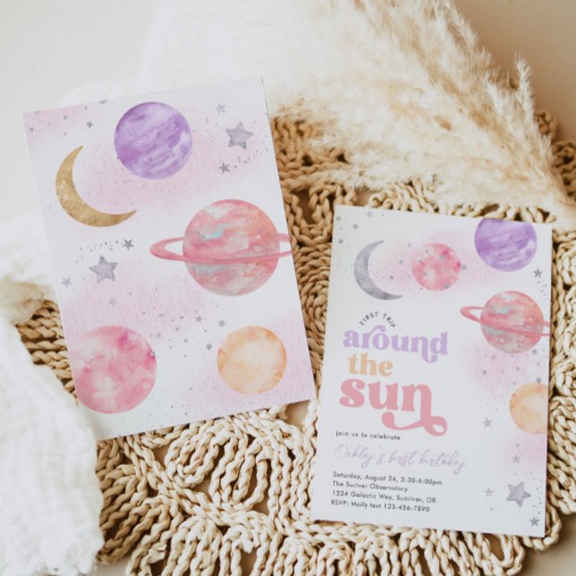 Invitation Premier voyage autour de l'Invitation Sun Space (Créateur téléchargé)