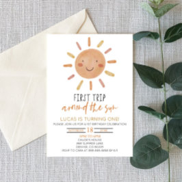 Invitation Premier Voyage Autour Du Soleil 1Er Anniversaire