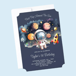 Invitation Premier voyage autour du soleil 1er anniversaire