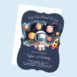 Invitation Premier voyage autour du soleil 1er anniversaire