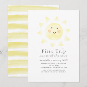 Invitation Premier Voyage Autour Du Soleil 1Er Anniversaire