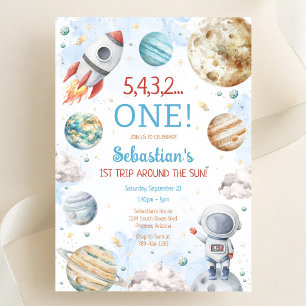 Invitation Premier voyage autour du Soleil 1er anniversaire d