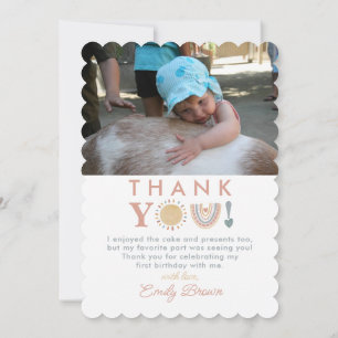 Invitation Premier voyage autour du Soleil Boho 1er anniversa