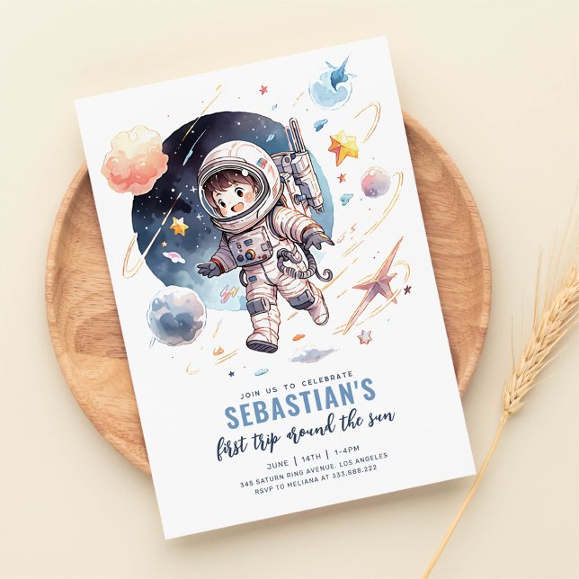 Invitation Premier voyage autour du Soleil Espace Extérieur 1 (Créateur téléchargé)