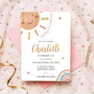 Invitation Premier Voyage Autour Du Soleil Petit Soleil Anniv