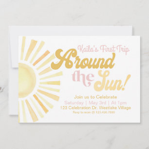 Invitation Premier voyage autour du soleil, Premier Anniversa