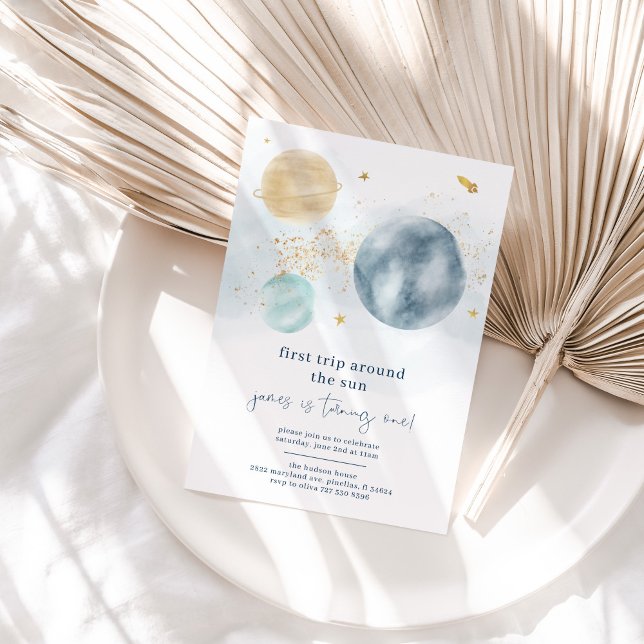 Invitation Premier Voyage Autour Du Soleil - Premier Invitati (Créateur téléchargé)