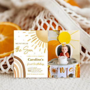 Invitation Premier Voyage Autour Du Soleil Rainbow Photo Anni