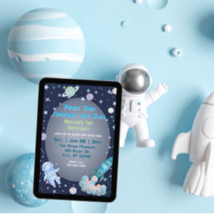 Invitation Premier Voyage, Espace Bleu Vert 1er Anniversaire
