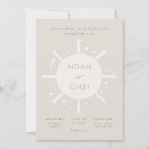 Invitation "Premier voyage" Sun Stars Space 1er anniversaire
