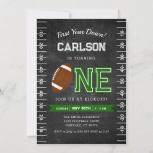 Invitation Première année   Football 1er Anniversaire Chalkbo