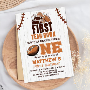 Invitation Première année Football bas 1er anniversaire