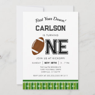 Invitation Première année   Football Boy Premier anniversaire