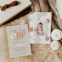 Première anniversaire marguerite boho retro terrac