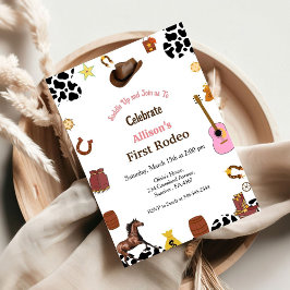 Invitation Première cofille Rodeo fête d'anniversaire