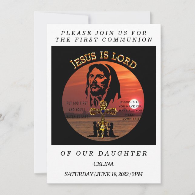 Invitation Première communion (Devant)
