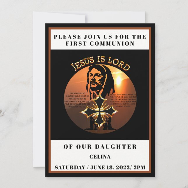 Invitation Première communion (Devant)